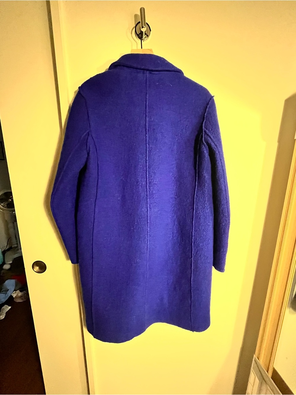 J crew cobalt blue boiled wool coat size 8 - Picture 3 of 4